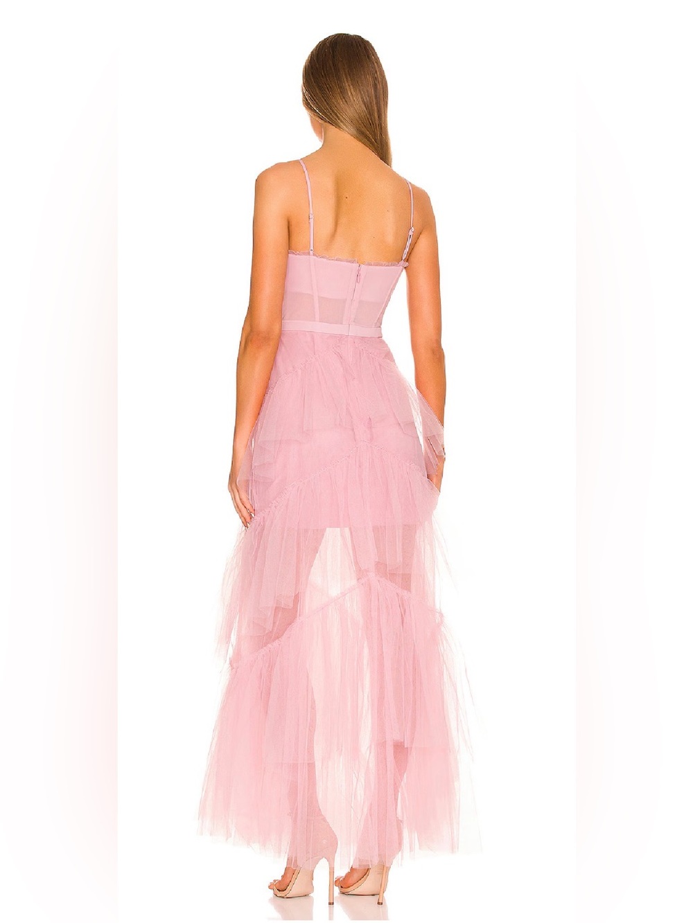 BCBGMAXAZRIA - Corset Tulle Gown in Pink Tint - Picture 2 of 13